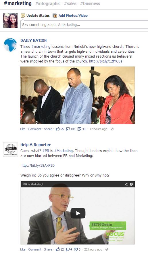 FB Marketing Hashtag